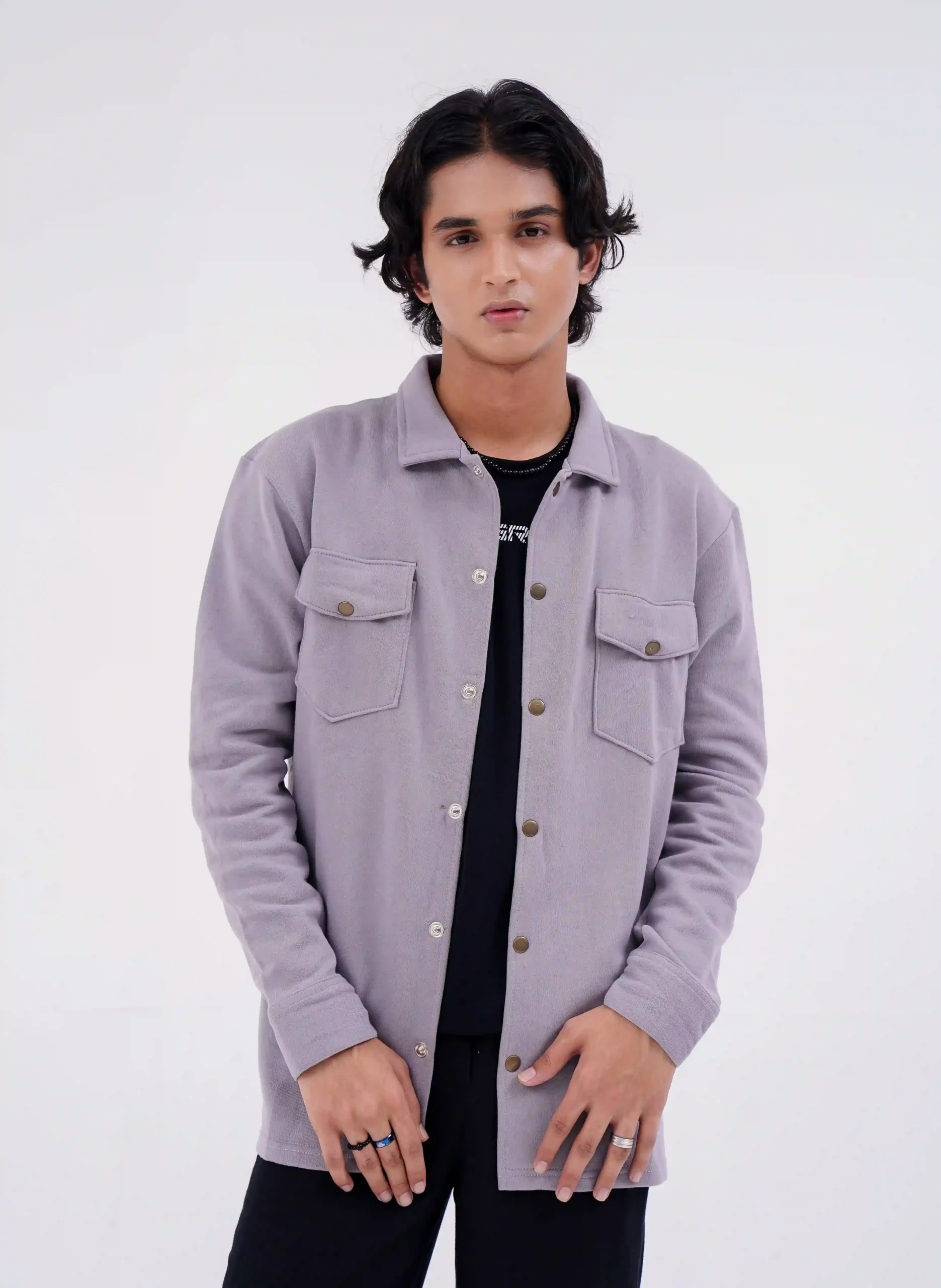 Shacket Light Grey - Image 3