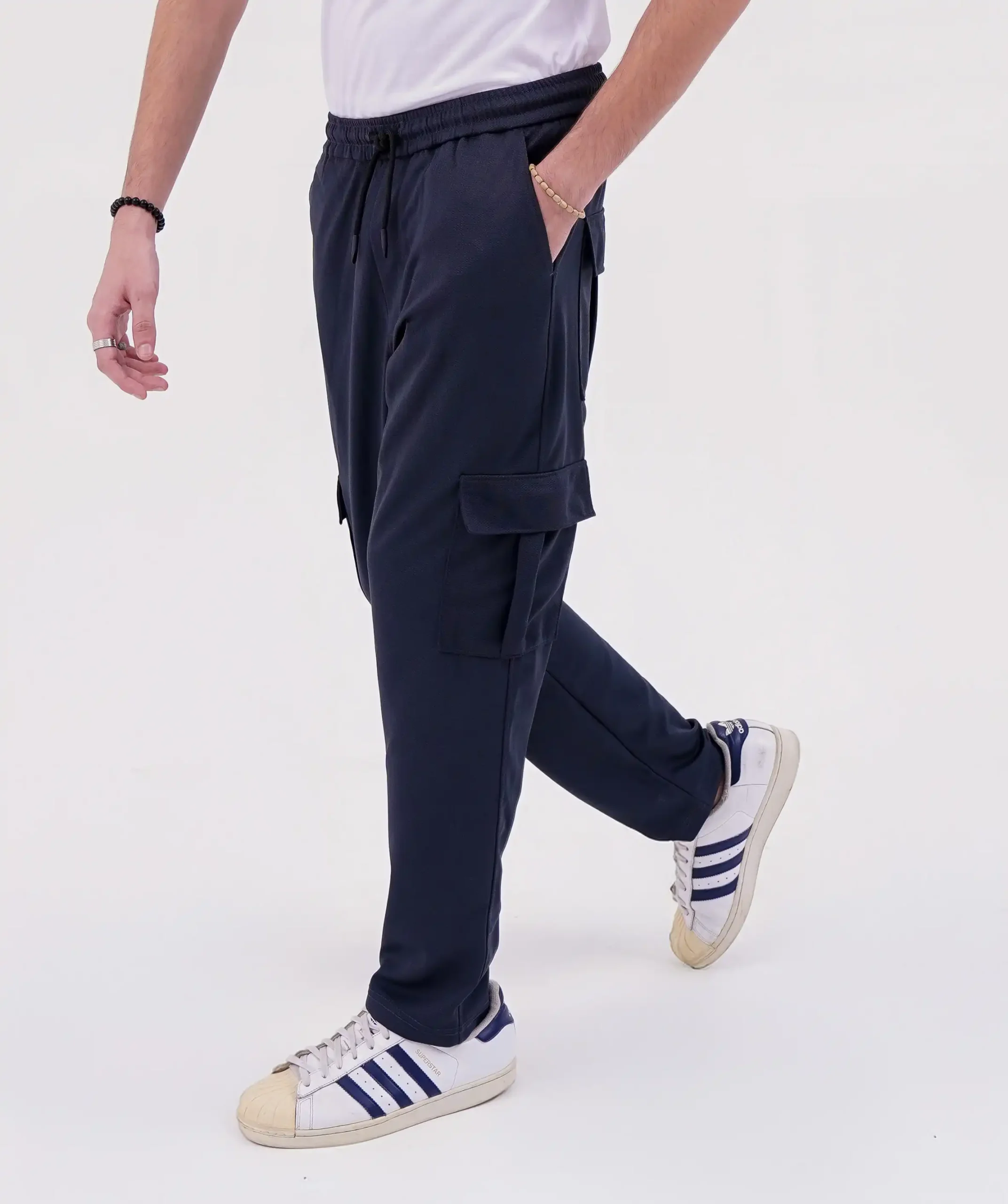 Baggy Cargo Trouser - Charcoal - Image 3