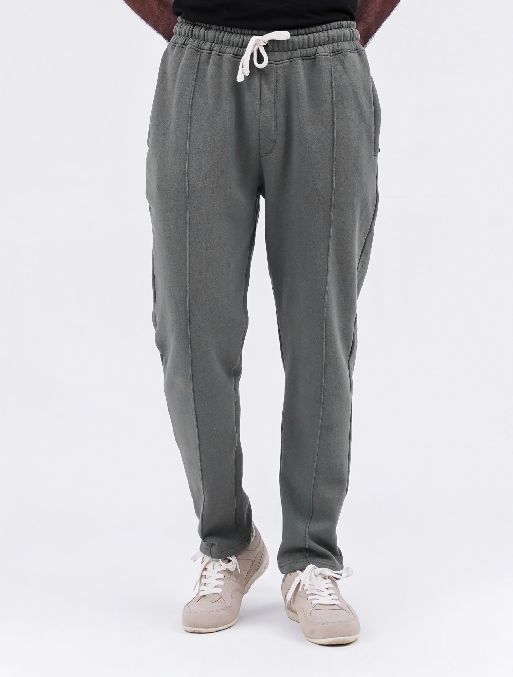 Front Stitch Fleece Trouser - Olive