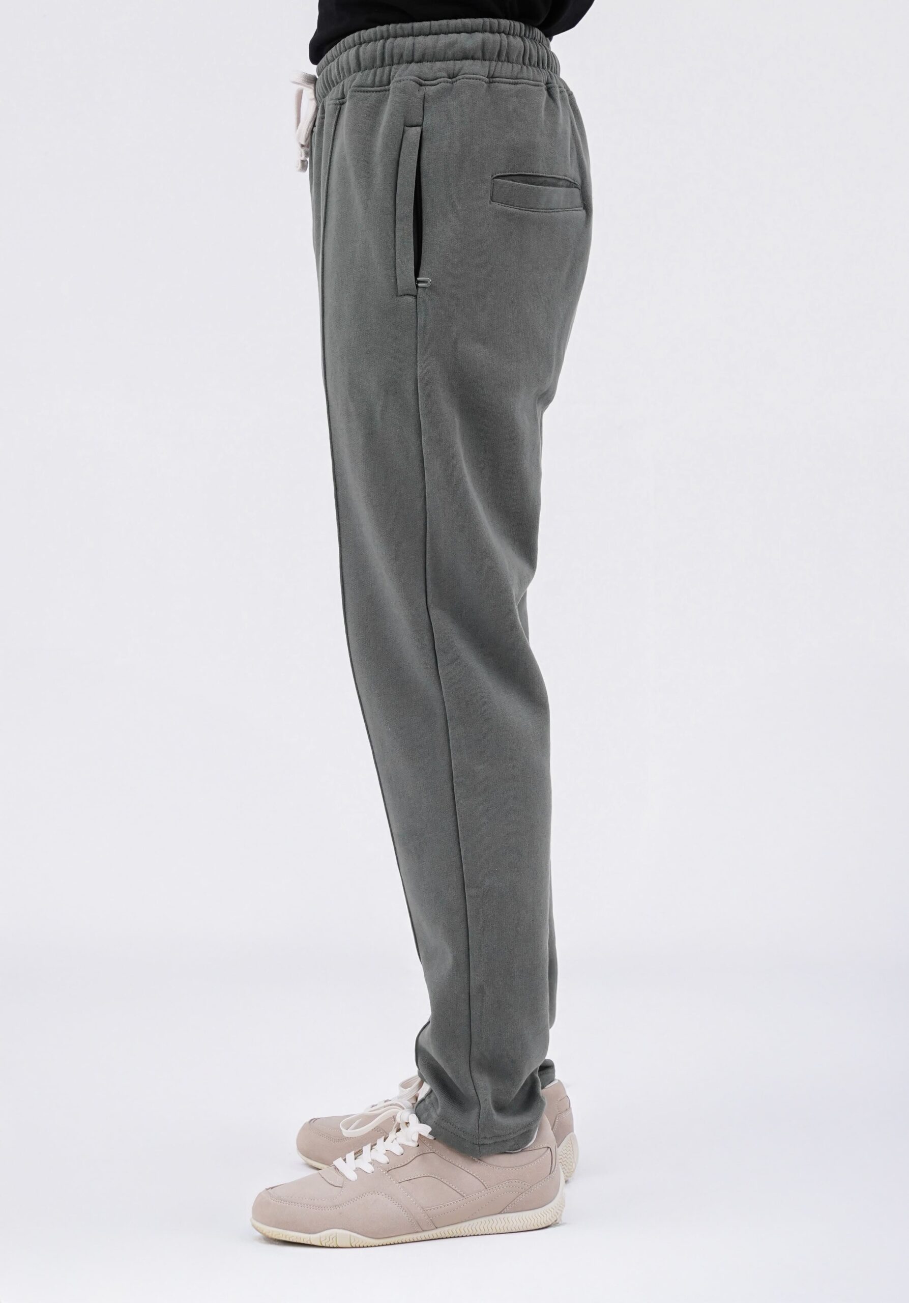 Front Stitch Fleece Trouser - Olive - Image 4