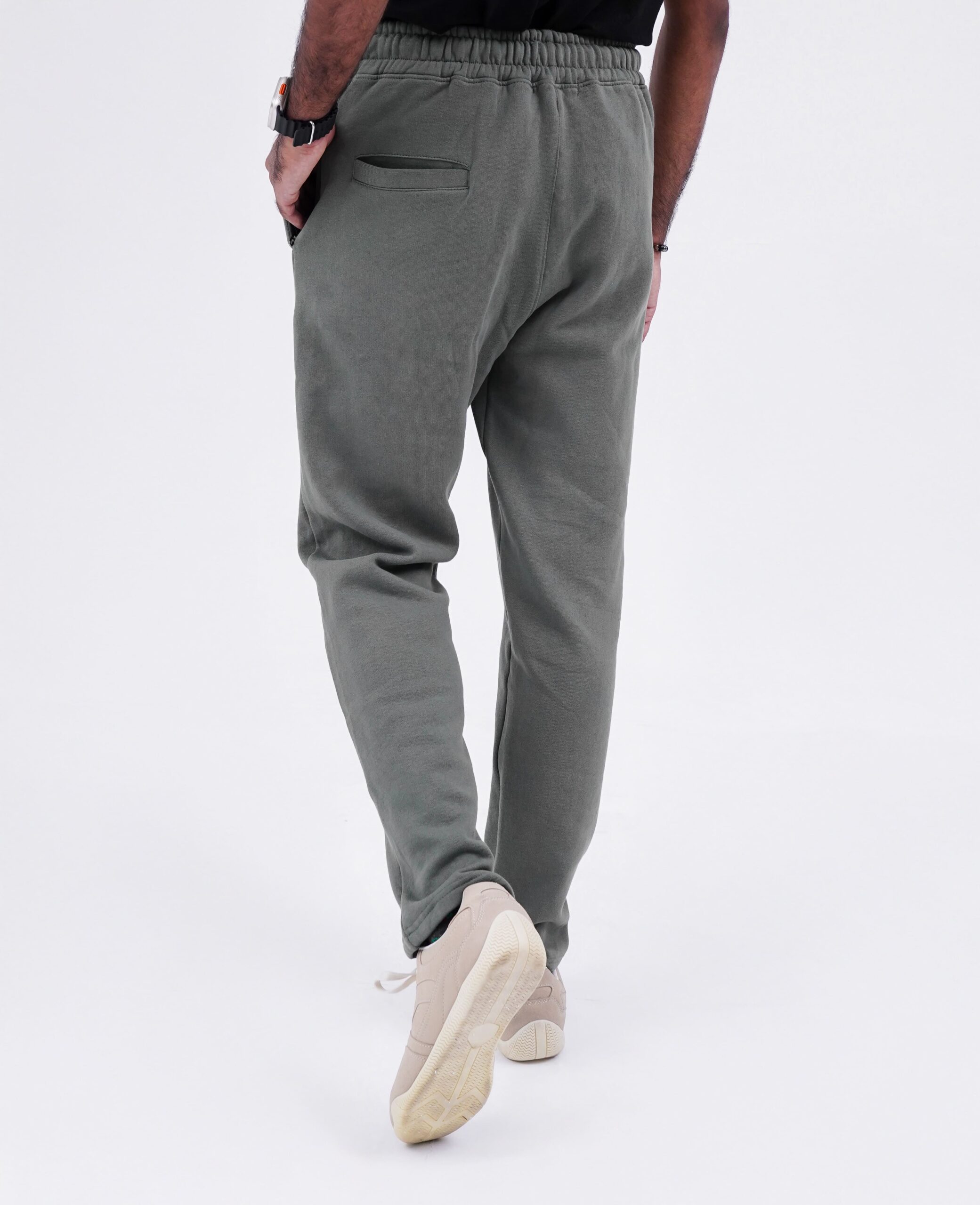Front Stitch Fleece Trouser - Olive - Image 2