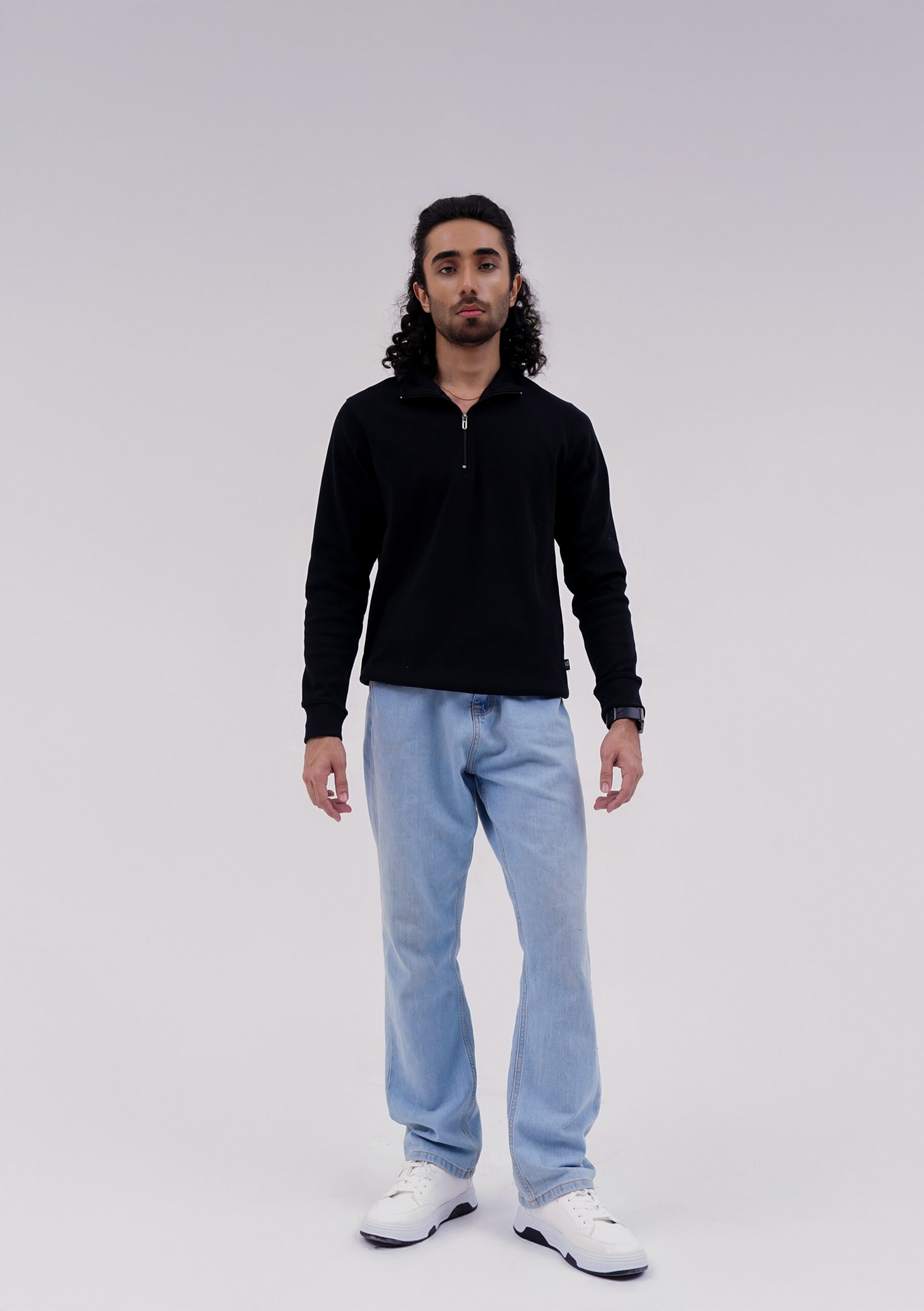 Half Zip Jumper - Black - Image 2