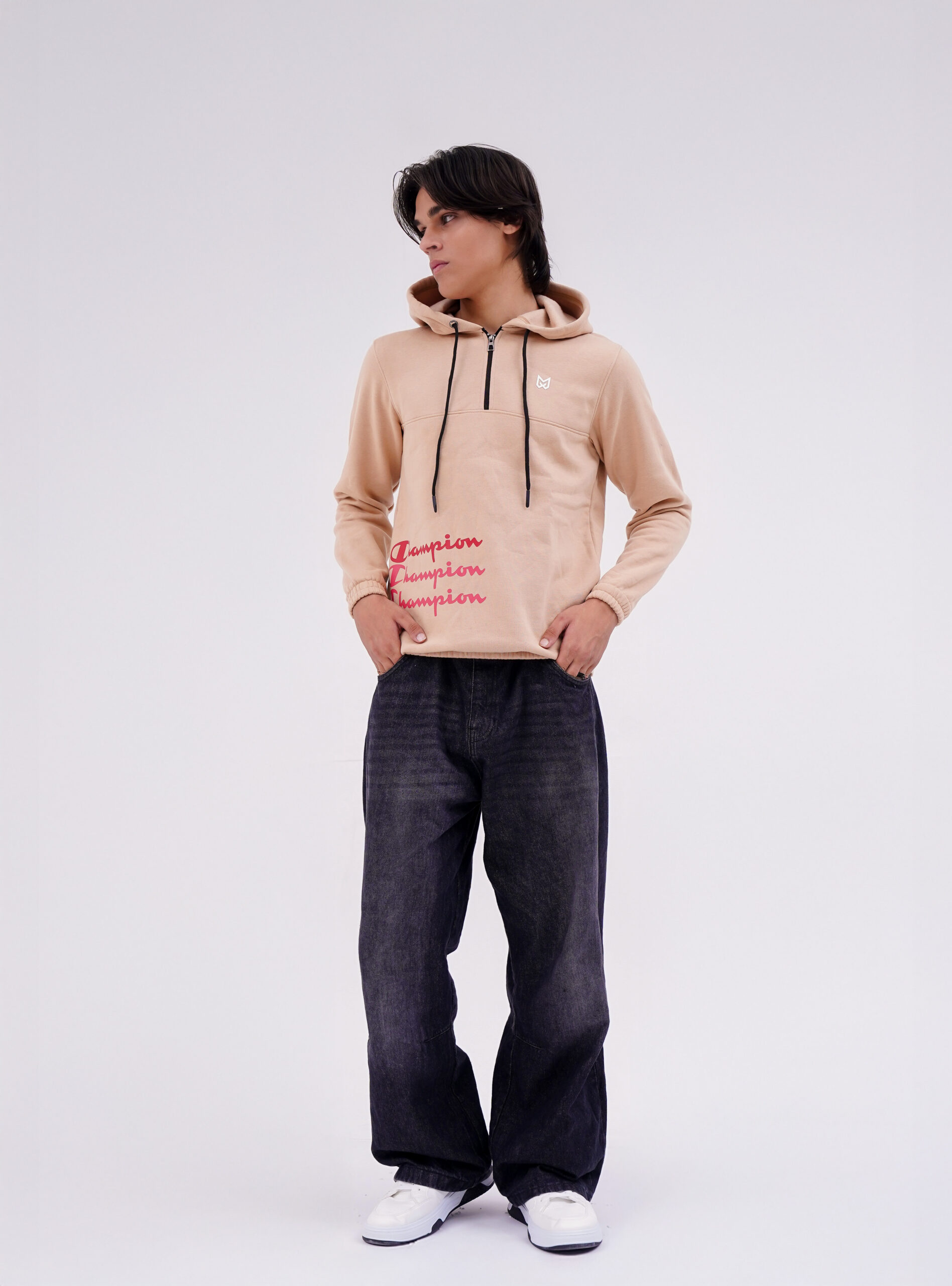 Classic Champion Hoodie - Nude - Image 2