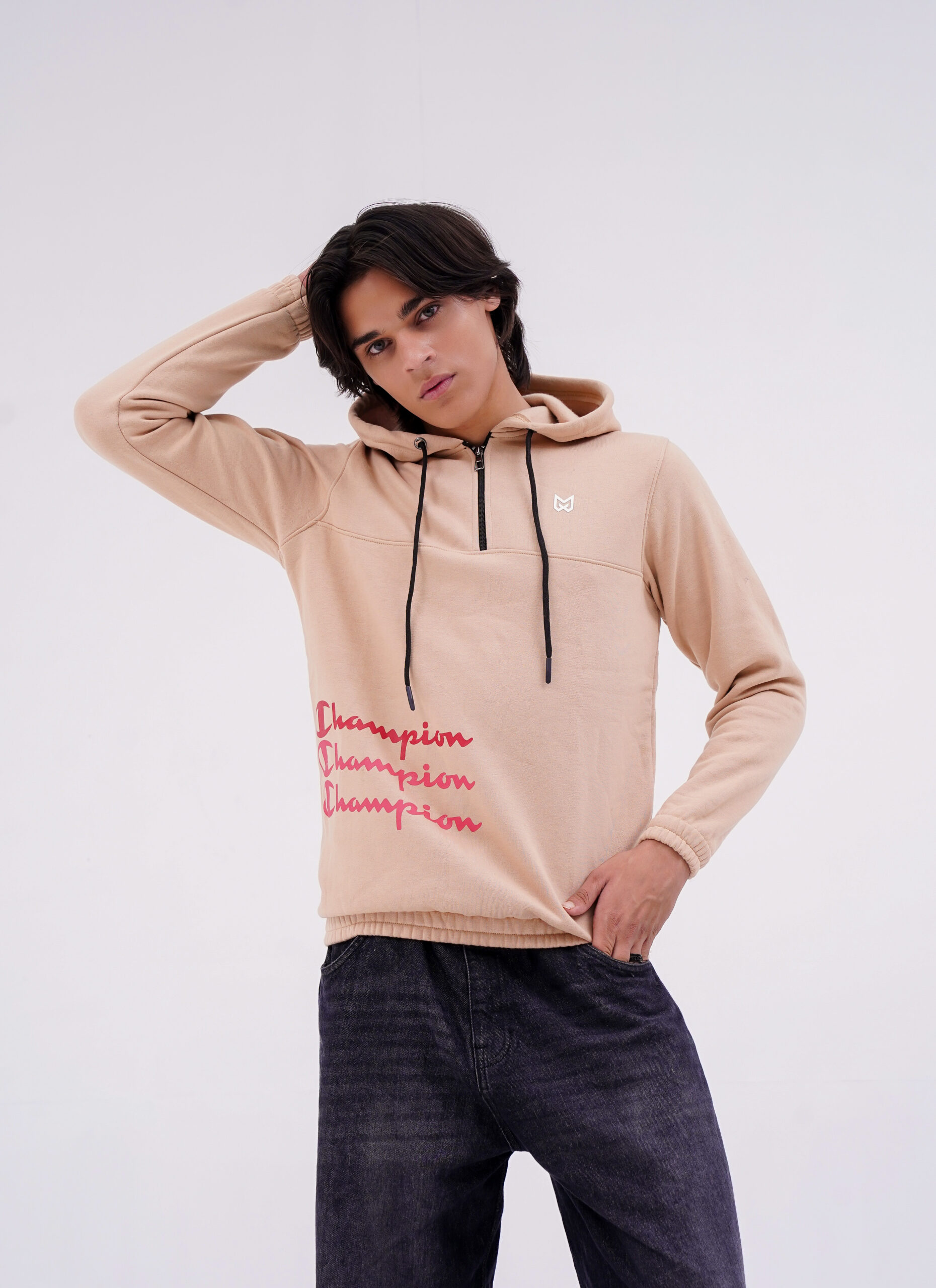 Classic Champion Hoodie - Nude