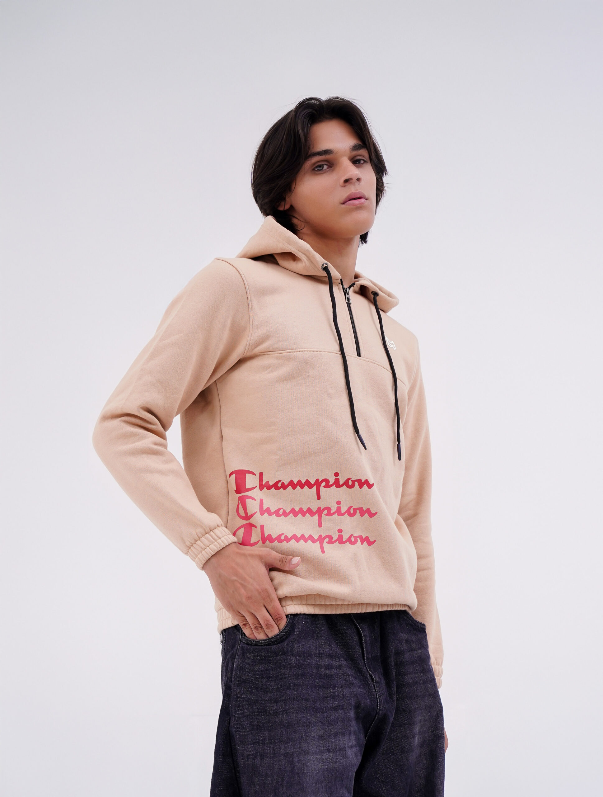 Classic Champion Hoodie - Nude - Image 4