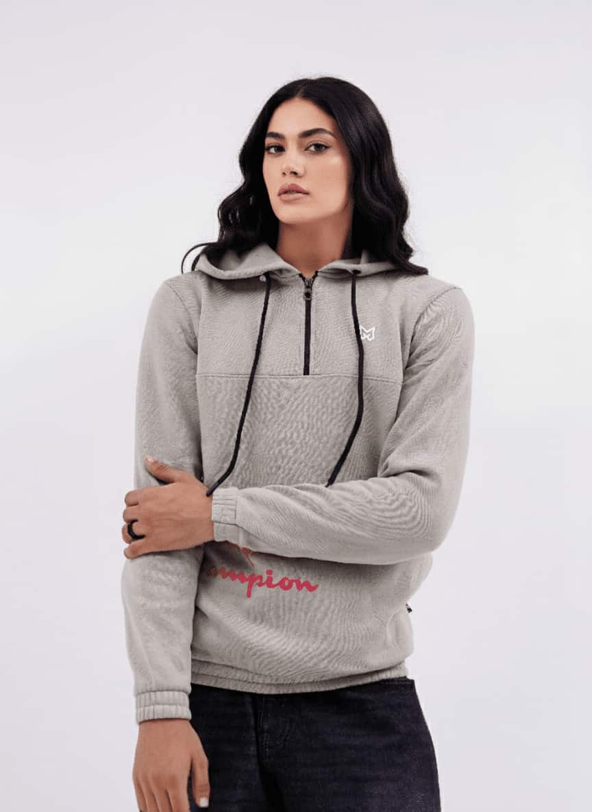 Classic Champion Hoodie - Grey - Image 2
