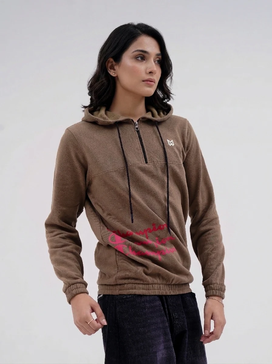 Classic Champion Hoodie - Brown - Image 2
