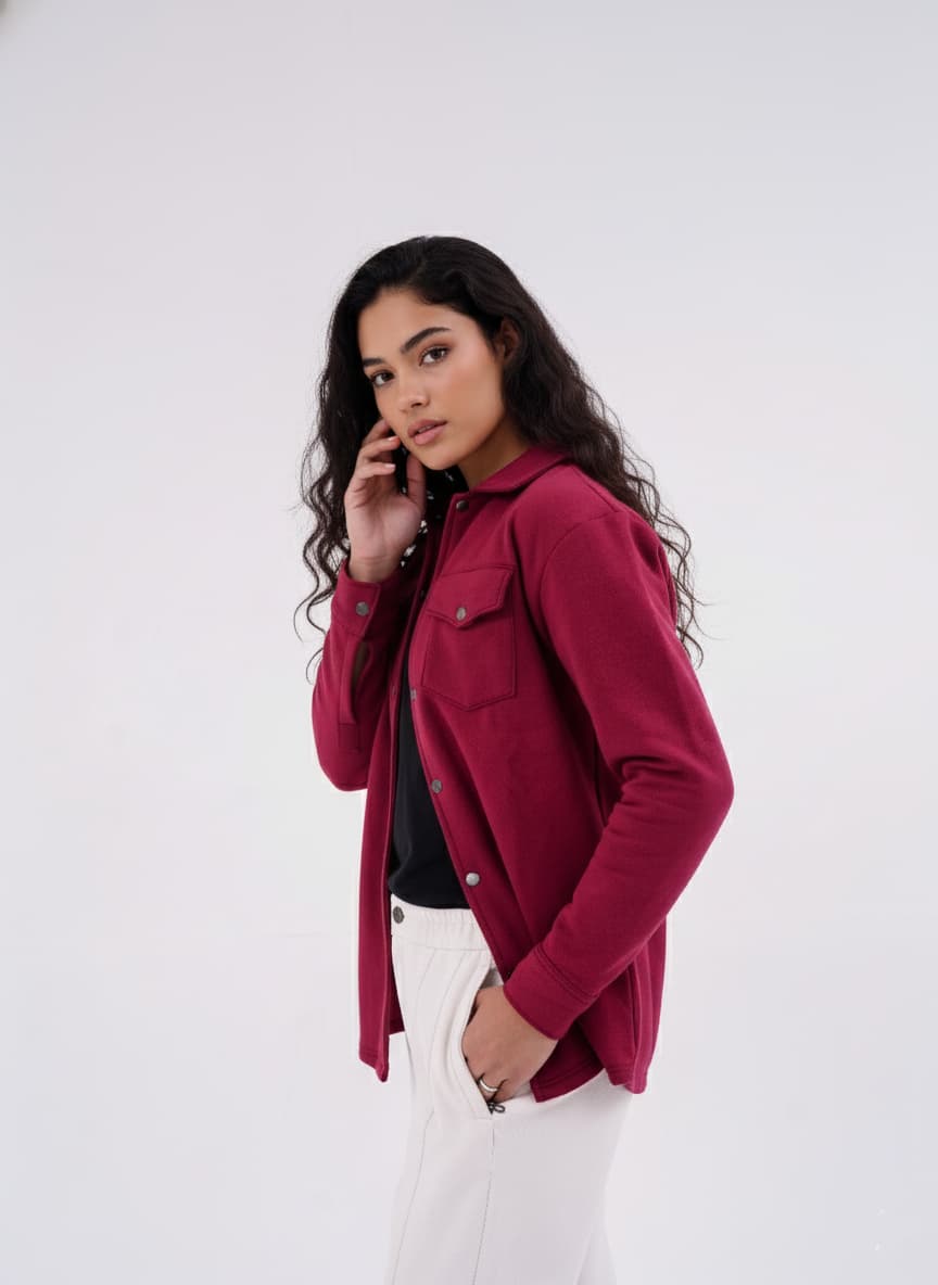 Shacket Maroon - Image 2