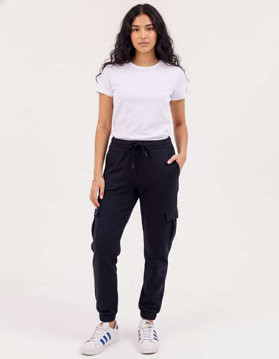 Baggy Cargo Trouser - Black - Image 2