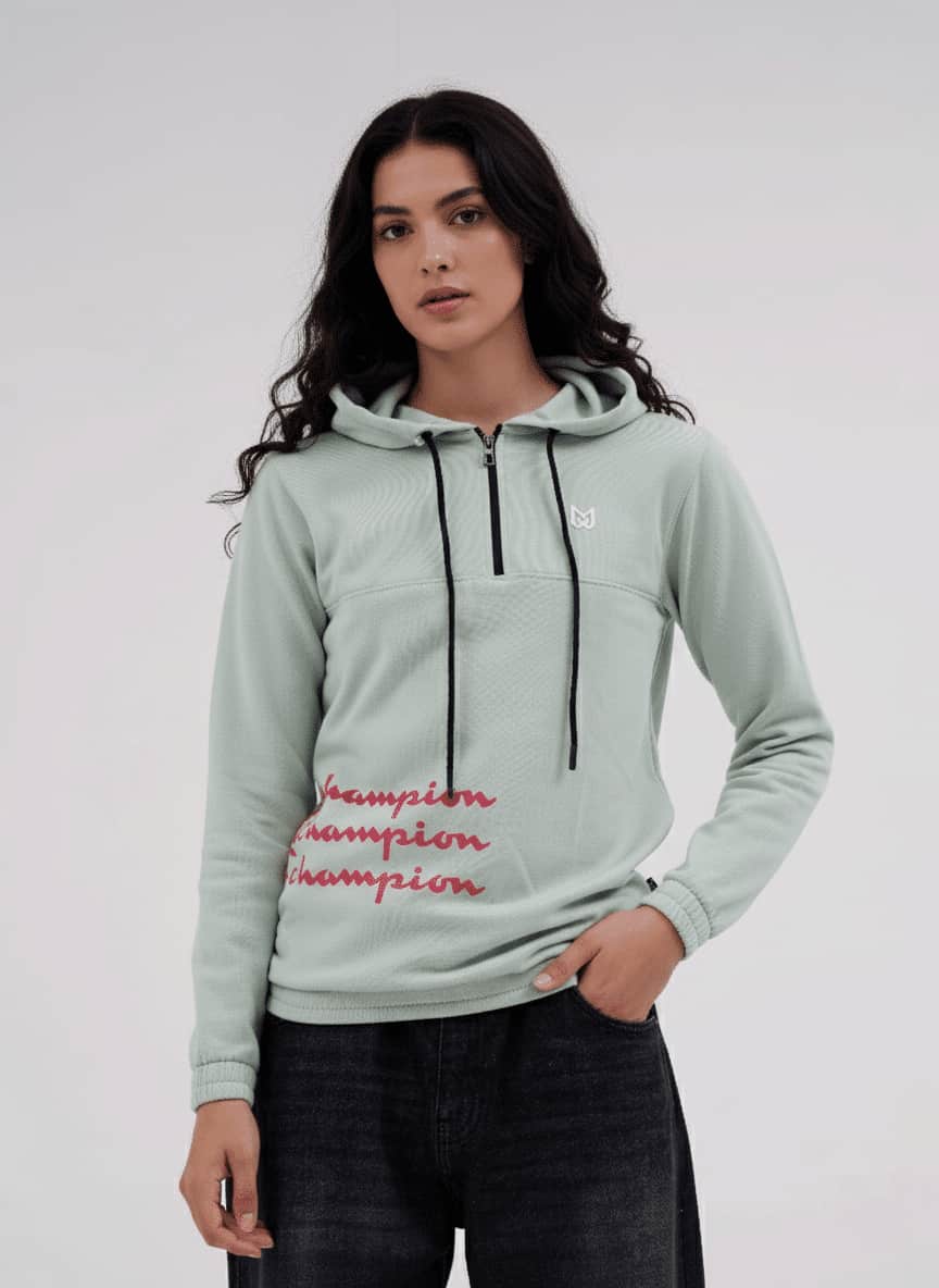 Classic Champion Hoodie - Mint Green - Image 2