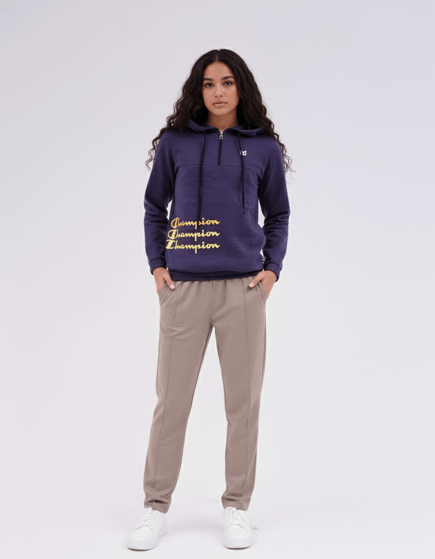 Classic Champion Hoodie - Charcoal - Image 2