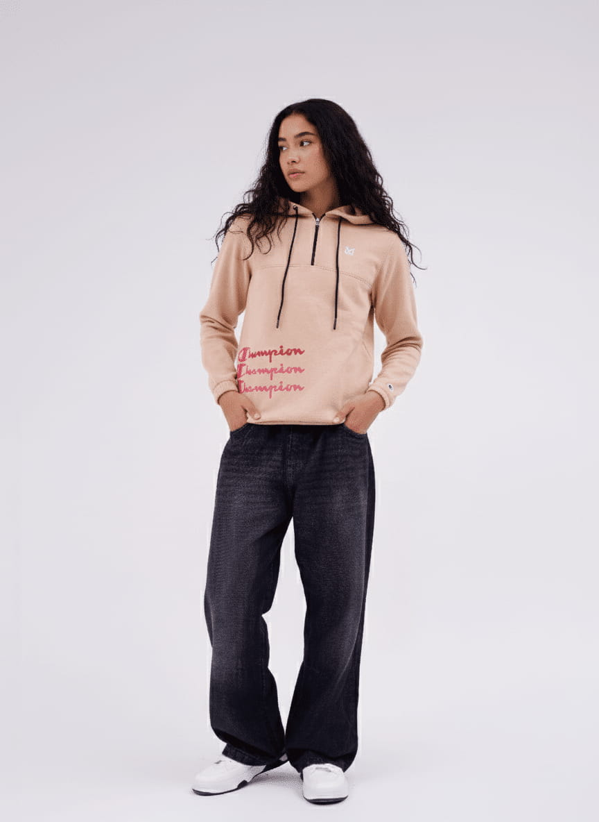 Classic Champion Hoodie - Nude - Image 2