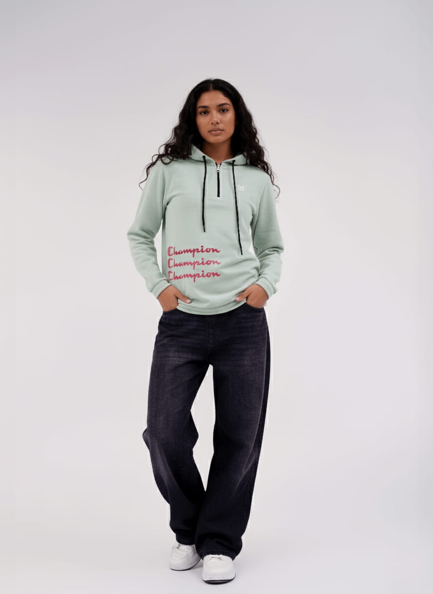 Classic Champion Hoodie - Mint Green