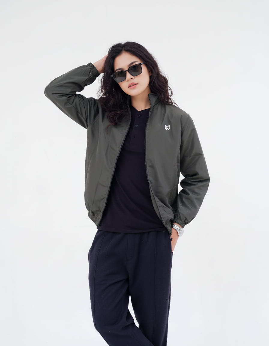 Green Wind breaker Jacket - MARX - Image 2