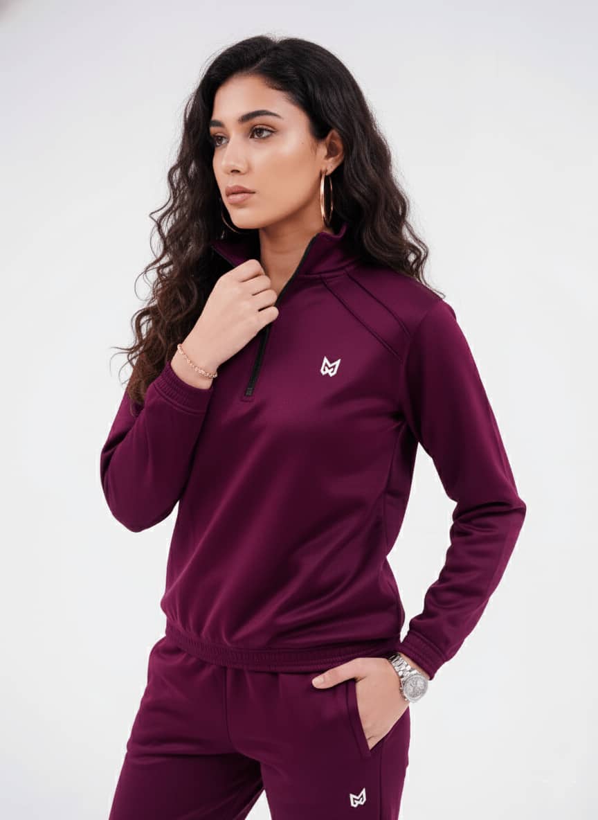 Aesthetic Maroon Winter Tracksuit – MARX - Image 2