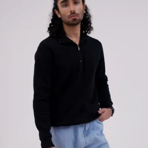 Half Zip Jumper - Black