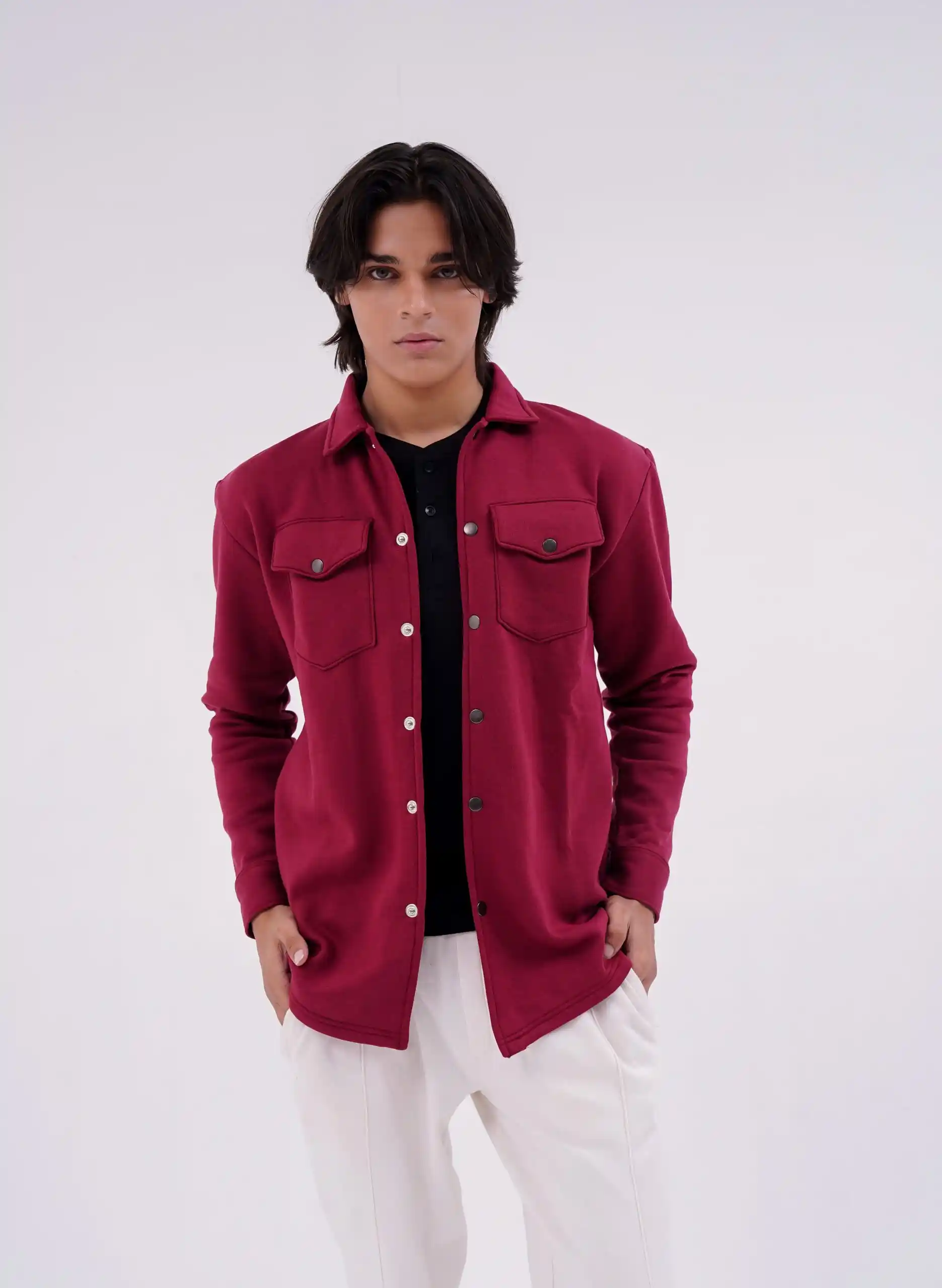 Shacket Maroon - Image 3
