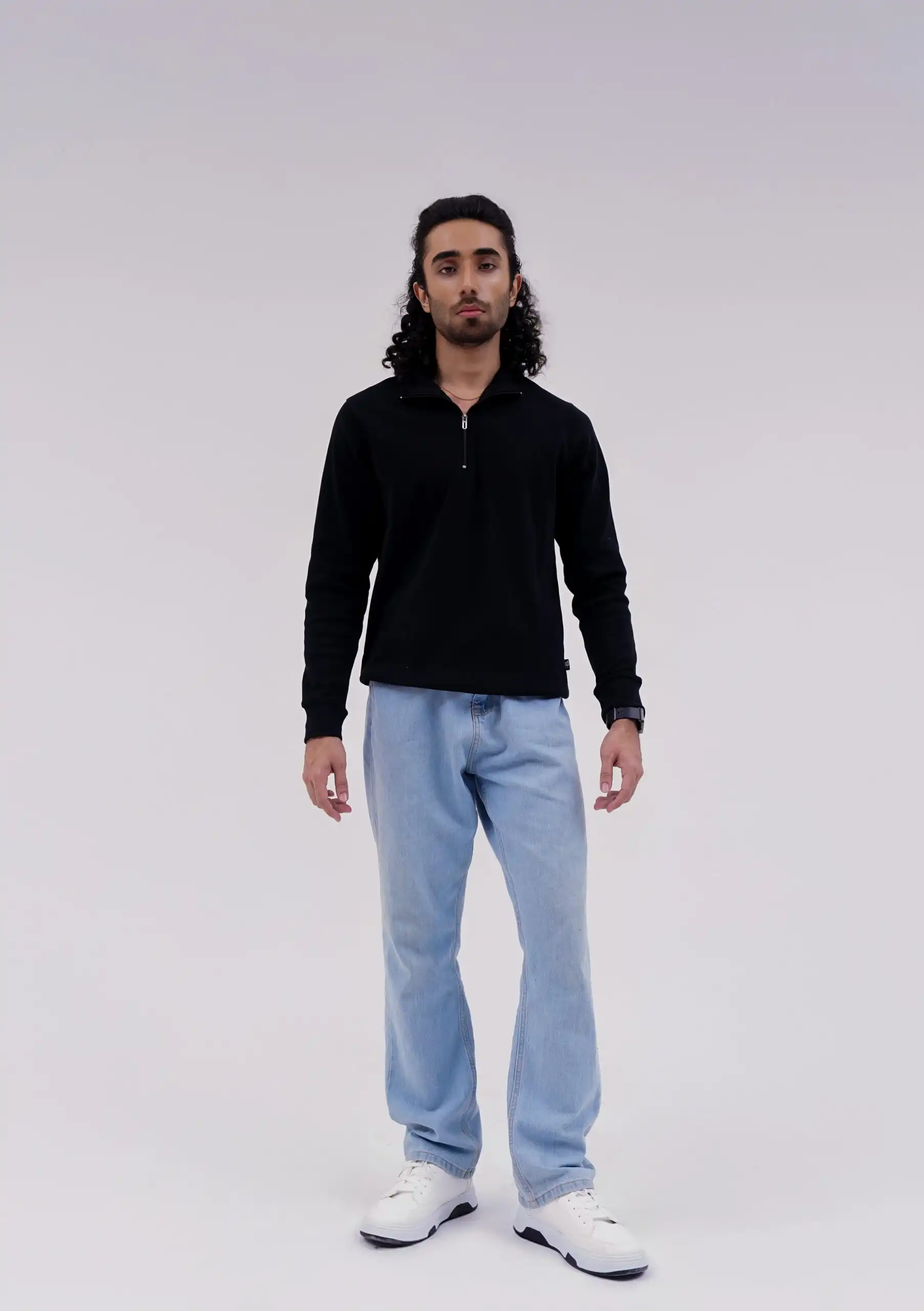 Half Zip Jumper - Black - Image 2