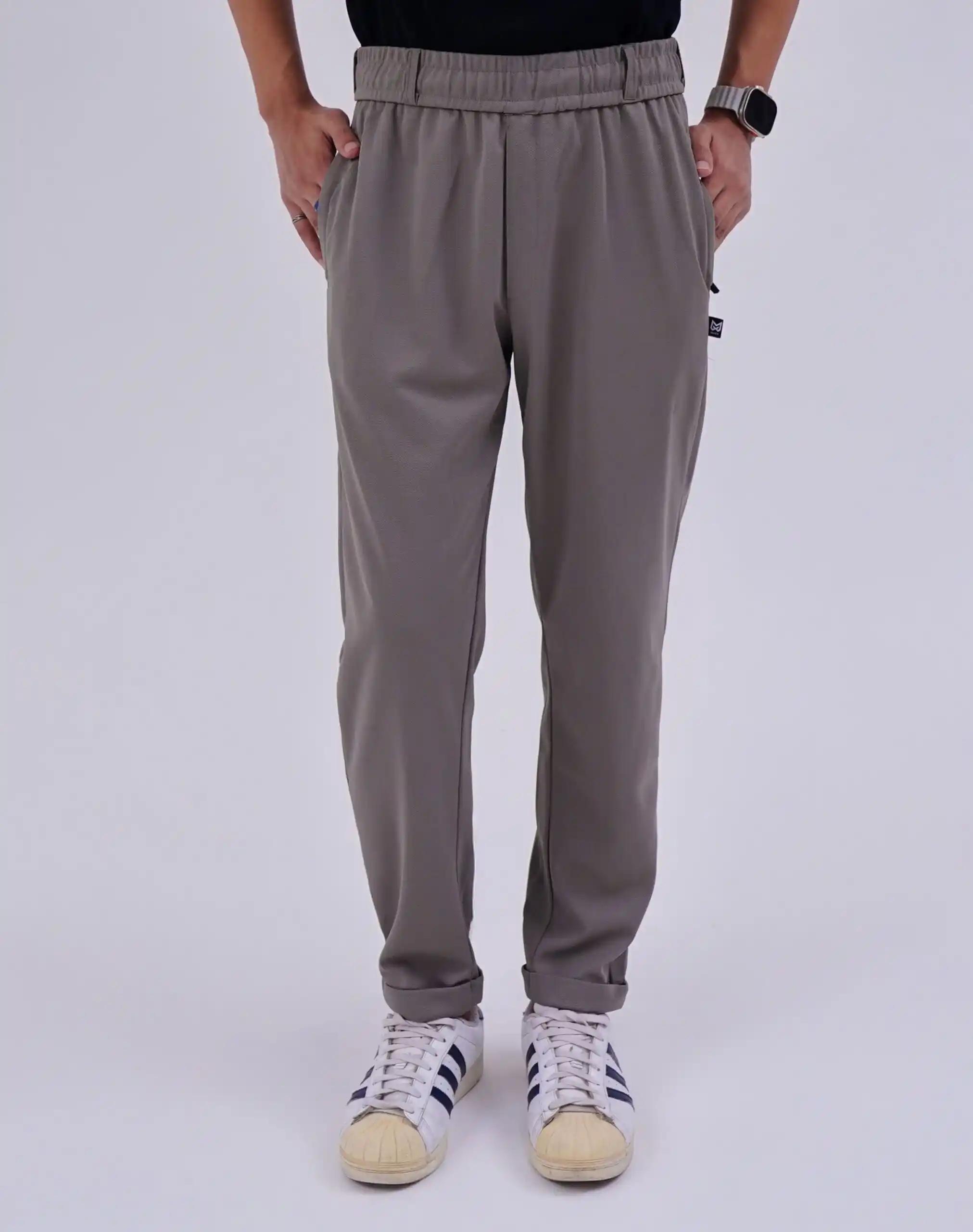 Flow belt Bottom Cuff Trouser - Grey - Image 2