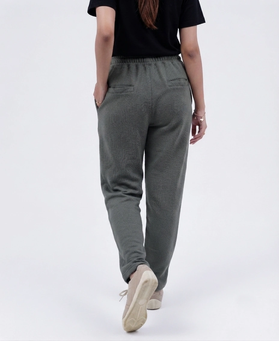 Front Stitch Fleece Trouser - Olive - Image 3