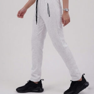 Front plate fleece trouser - Off White
