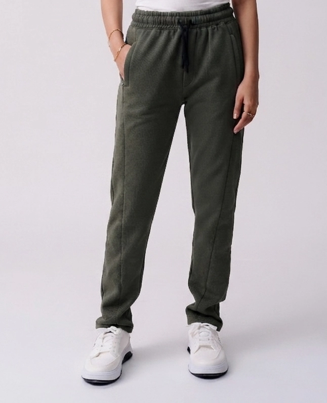 Front plate fleece trouser - Olive