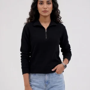 Half Zip Jumper - Black