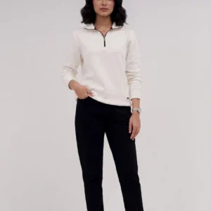 Half Zip Jumper - White