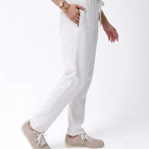 Front Stitch Fleece Trouser - Off White